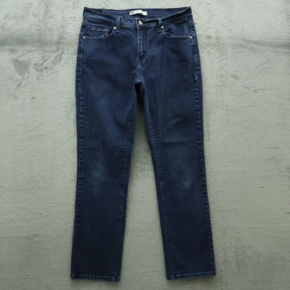 Levi's 505 Jeans Women's Fits 31x30 (No Size Tag) Blue Mid-Rise Straight Denim